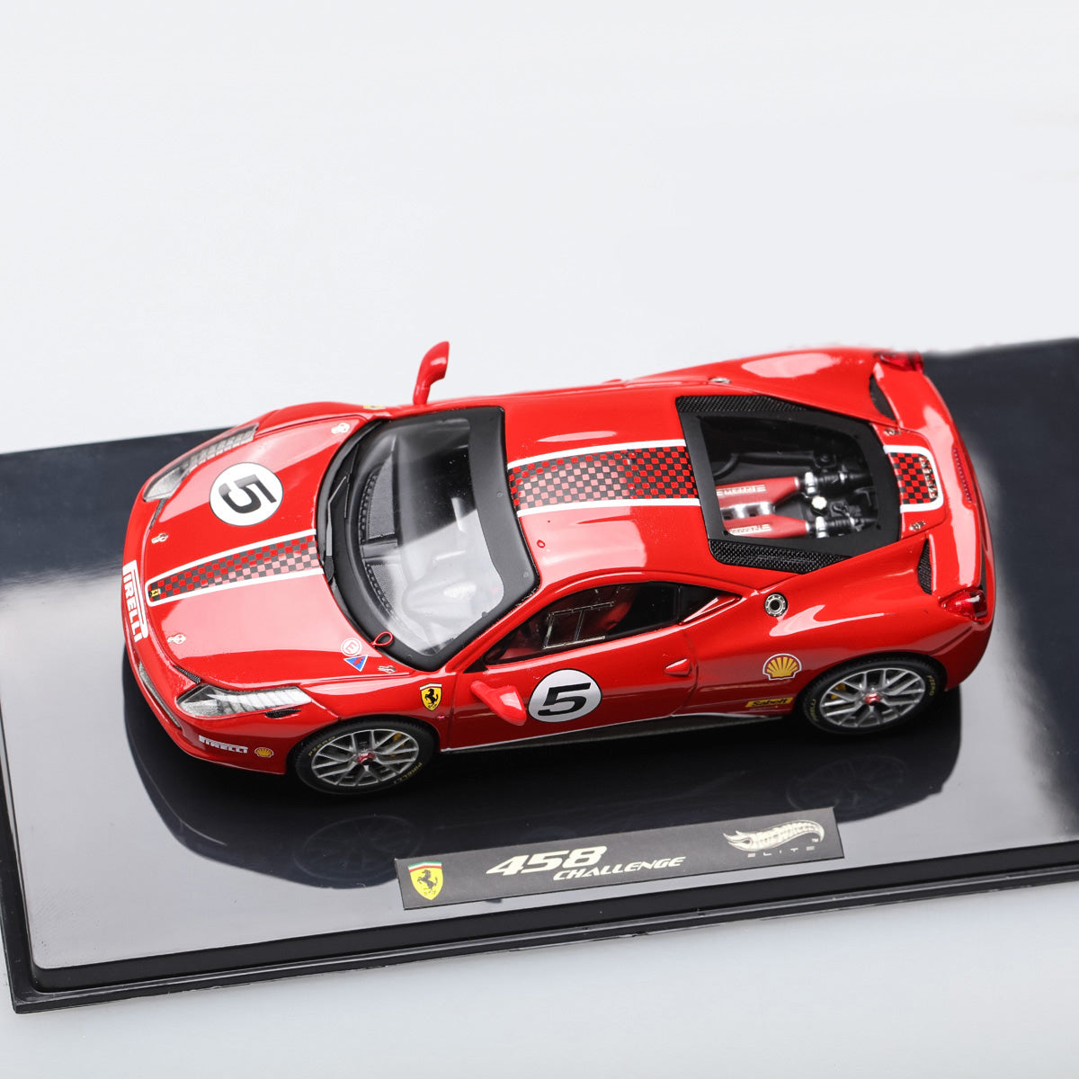 HotWheels Elite 1:43 Ferrari 458 Italia Challenge #5 Bolognia Motorshow 2011 X5504