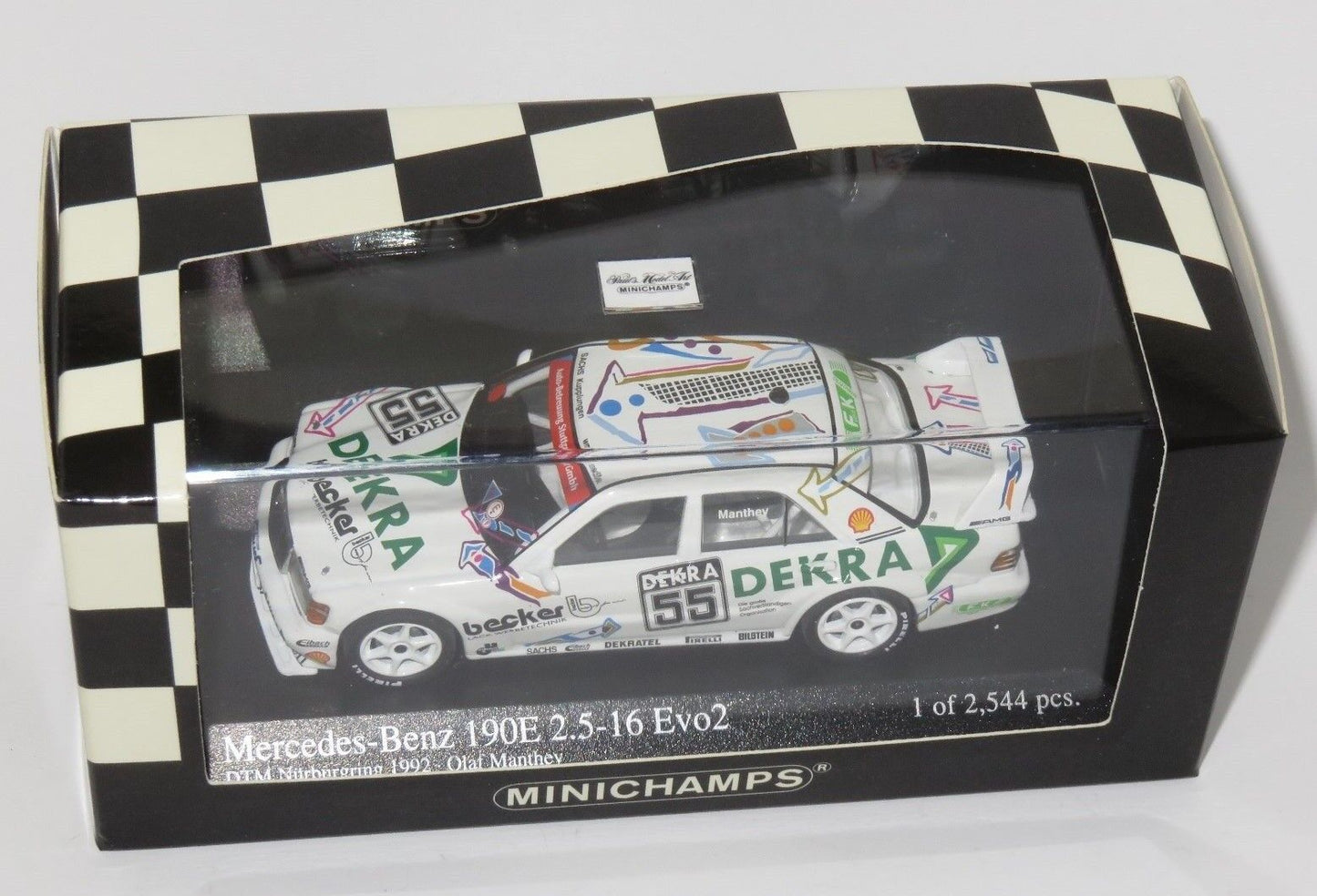 Minichamps 1:43 Mercedes-Benz 190E 2.3-16 EVO2 - Olaf Manthey #55 Nurburgring DTM 1992 400923455