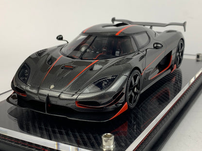 Frontiart 1:18 Koenigsegg Agera RS Genesis Carbon/Red stripe F042-164