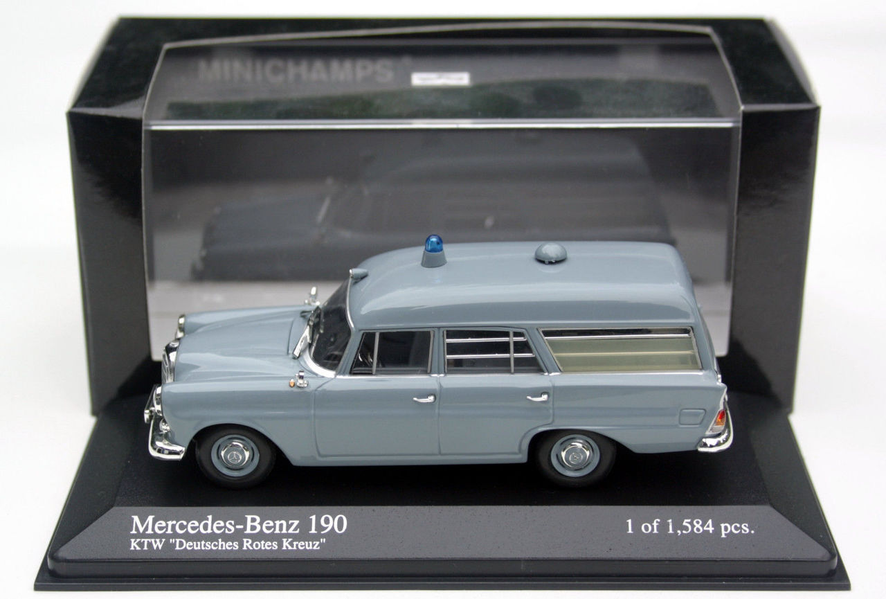 Minichamps 1:43 Mercedes-Benz 190 (W110) 1961 – Krankenwagen – Deutsches Rotes Kreuz 400037270