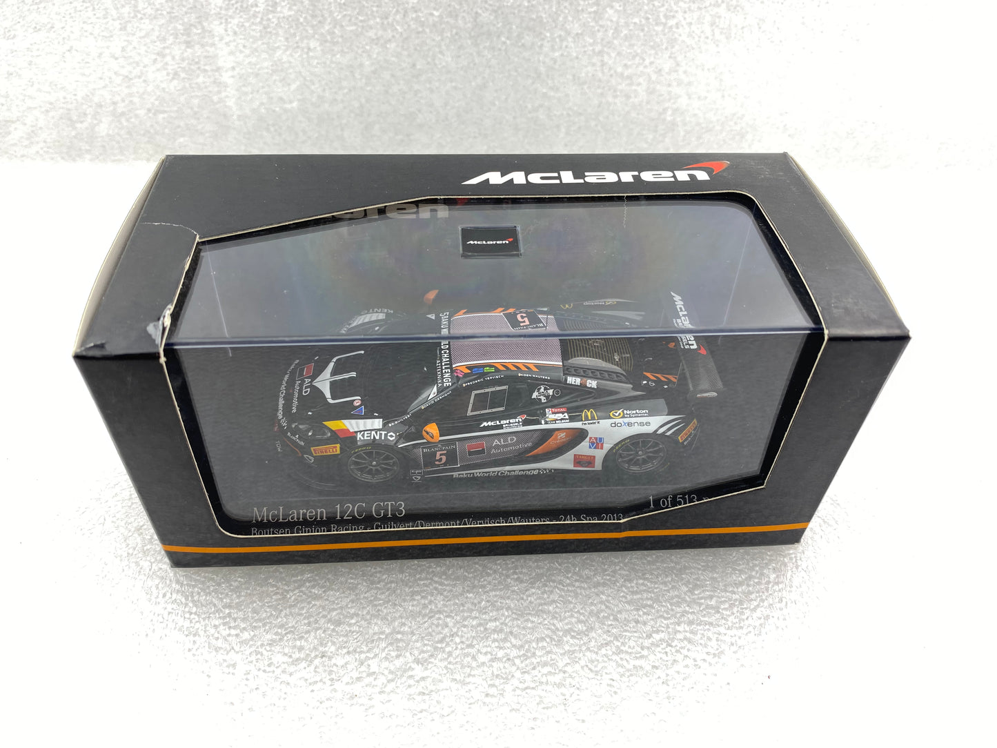 Minichamps 1:43 McLaren 12C GT3 Boutsen Ginion Racing Guilvert/Dermont/Vervisch/Wauters #5 24H Spa 2013 437131305