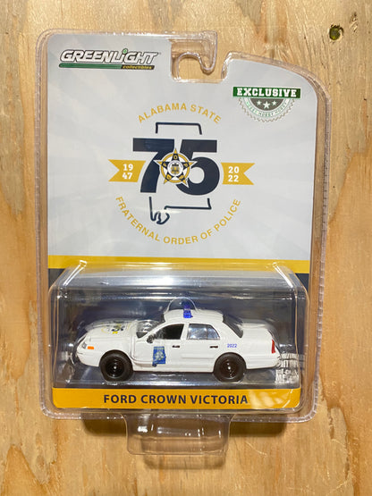 GreenLight 1:64 Hot Pursuit - 2008 Ford Crown Victoria Police Interceptor - Alabama State Fraternal Order of Police (FOP) 75th Anniversary 30351