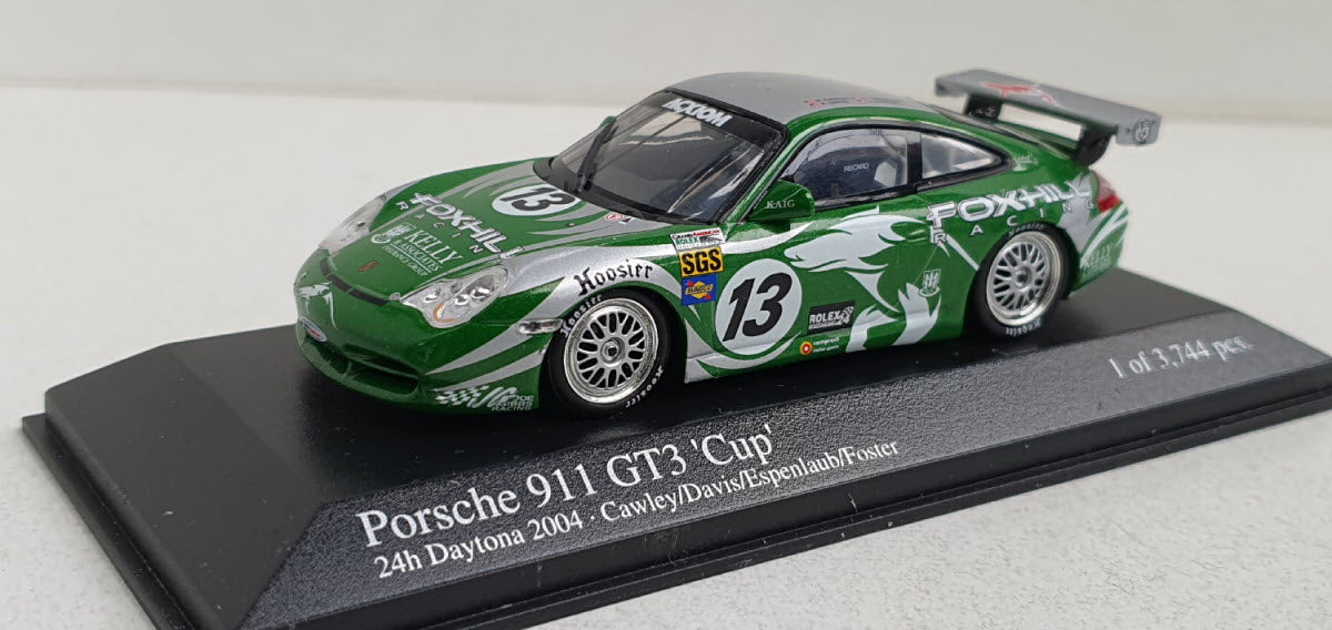 Minichamps 1:43 Porsche 911 GT3 Cawley/Davis/Espenlaub/Foster #13 Team Foxhill Racing 24H Daytona 2004 400046213