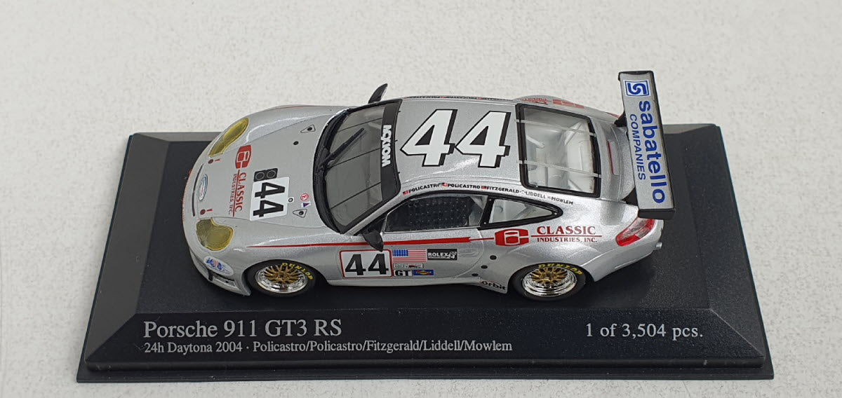 Minichamps 1:43 Porsche 911 GT3 Policastro/Fitzgerald/Liddell/Mowlem #44 24H Daytona 2004 400046944