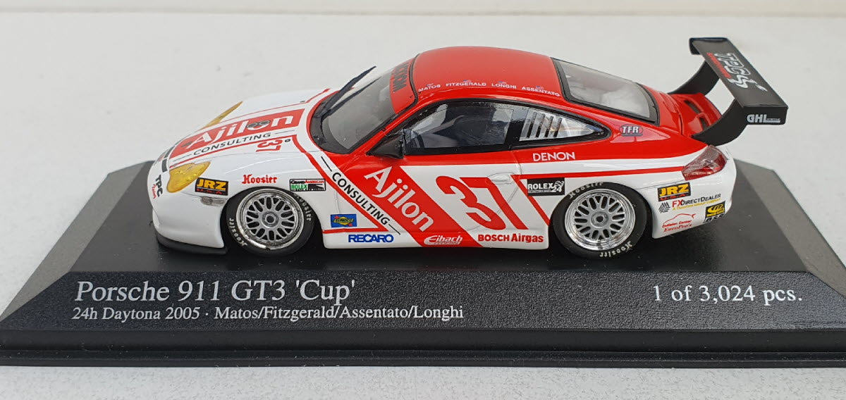 Minichamps 1:43 Porsche 911 GT3 Matos/Fitzgerald/Assentato/Longhi eam Ajilon Consulting #37 24H Daytona 2005 400056237