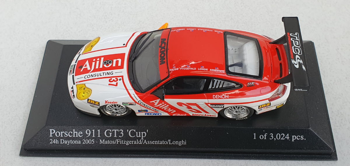 Minichamps 1:43 Porsche 911 GT3 Matos/Fitzgerald/Assentato/Longhi eam Ajilon Consulting #37 24H Daytona 2005 400056237