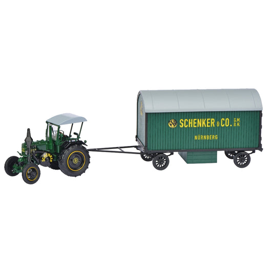 Schuco 1:32 Lanz Bulldog D9506 Tractor with Trailer Schenker & Co. Nurnberg 450769700