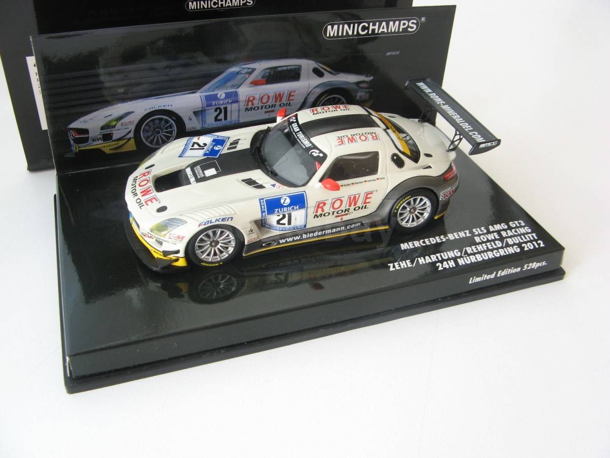 Minichamps 1:43 Mercedes-Benz SLS AMG GT3 Zehe/Hartung/Rehfeld/Bullitt #21 24H Nurburgring 2012 437123221