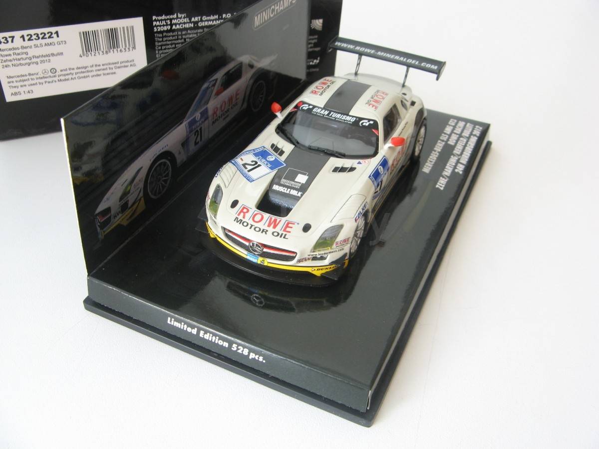 Minichamps 1:43 Mercedes-Benz SLS AMG GT3 Zehe/Hartung/Rehfeld/Bullitt #21 24H Nurburgring 2012 437123221