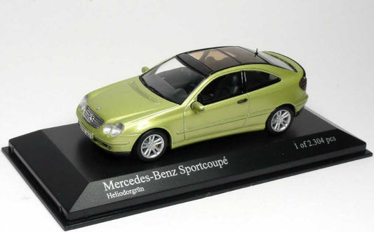 Minichamps 1:43 2001 Mercedes-Benz C-Class Sports Coupe (CL203) - Green Metallic 430030001