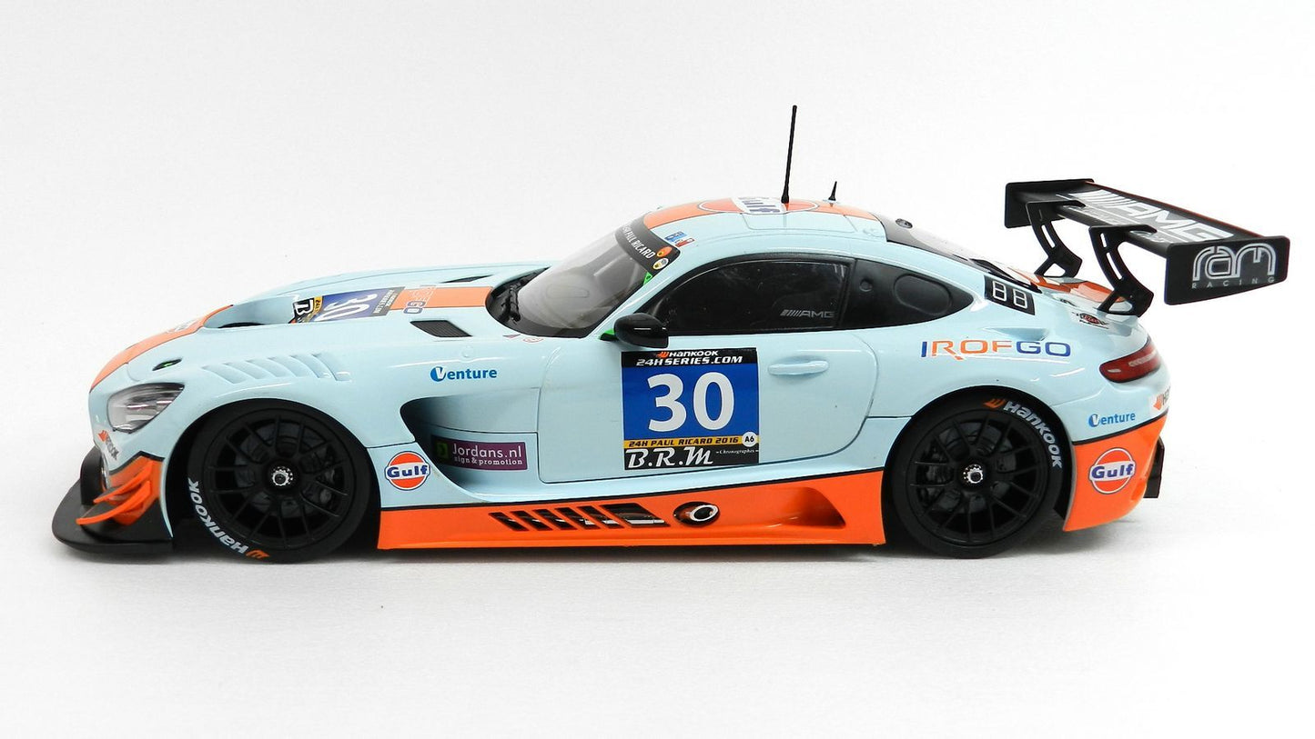 Paragon 1:18 Mercedes-AMG GT3: Ram Racing #30 (UK) 2016 2nd: 24 hours Paul Ricard PA-88021