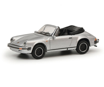 Schuco 1:87 Porsche 911 Carrera Cabriolet 3.2 Silver 452671000