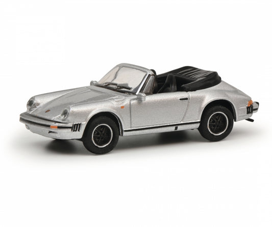Schuco 1:87 Porsche 911 Carrera Cabriolet 3.2 Silver 452671000