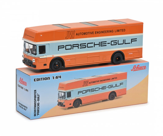 Schuco 1:64 Mercedes-Benz O317 Racing Truck Porsche-Gulf Renntransporter 452030100