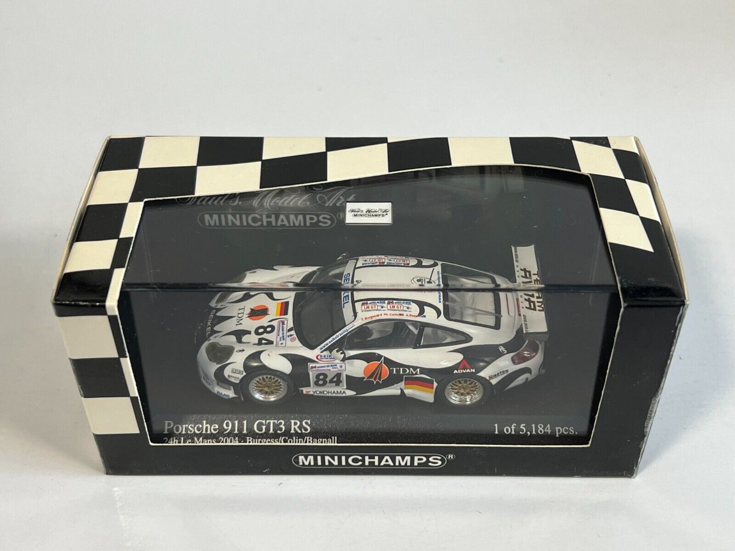 Minichamps 1:43 Porsche 911 GT3 RS Burgess/Collin/Bagnall Team Seikel Motorsport #84 24H Le Mans 2004 400046984