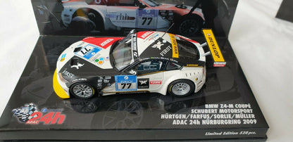Minichamps 1:43 BMW Z4 M Coupe Schubert Motorsport Muller/Sorlie/Farfus/Hurtgen #77 24H Nurburgring 2009 400092777