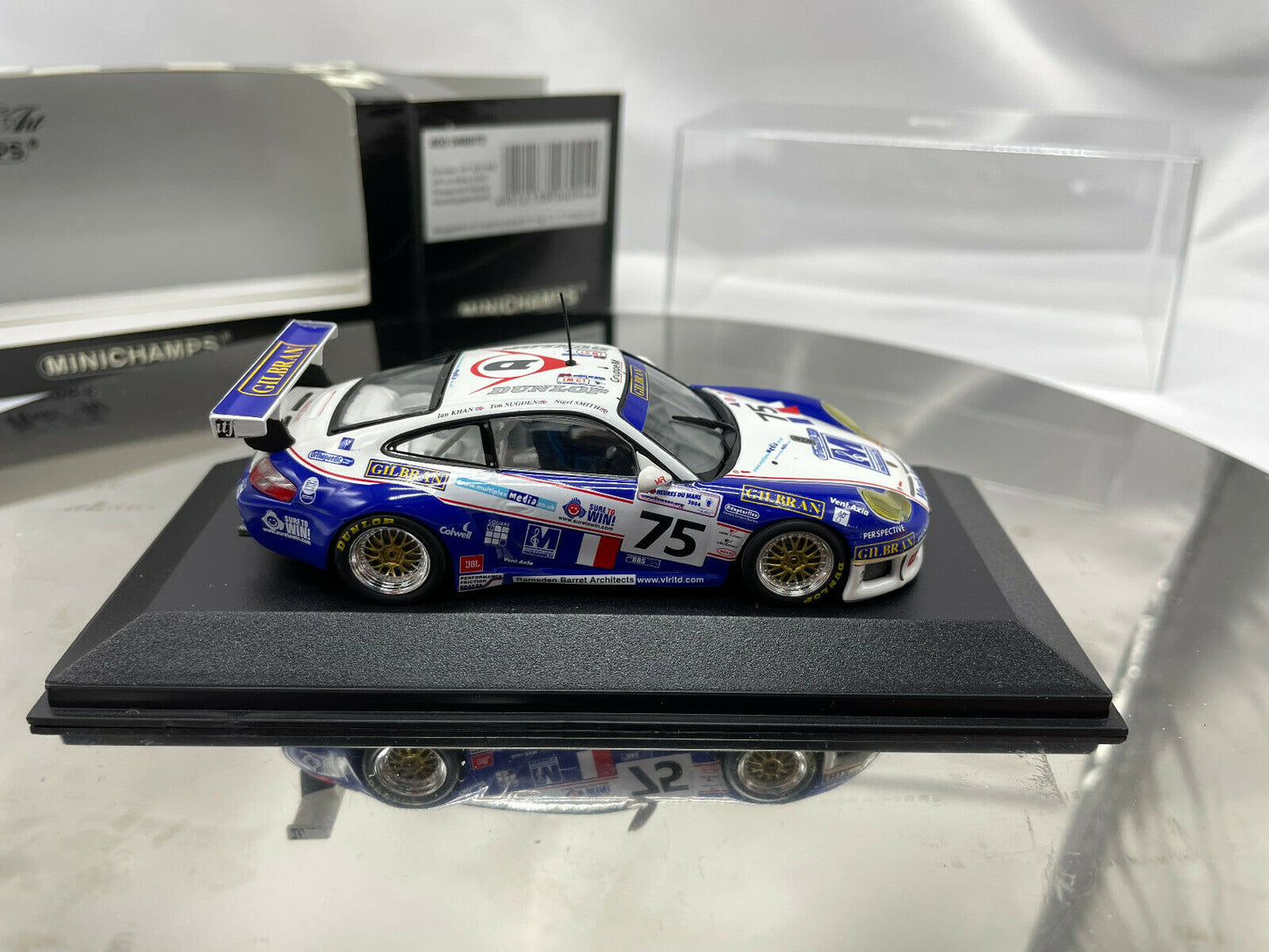 Minichamps 1:43 Porsche 911 GT3 RS #75 24h LeMans 2004 Sugden / Khan / Smith 400046975