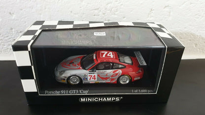 Minichamps 1:43 Porsche 911 GT3 Rockenfeller/Van overbeck/Neiman/Pecknik/Cunningham #74 24H Daytona 2004 400046274