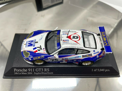 Minichamps 1:43 Porsche 911 GT3 RS #75 24h LeMans 2004 Sugden / Khan / Smith 400046975