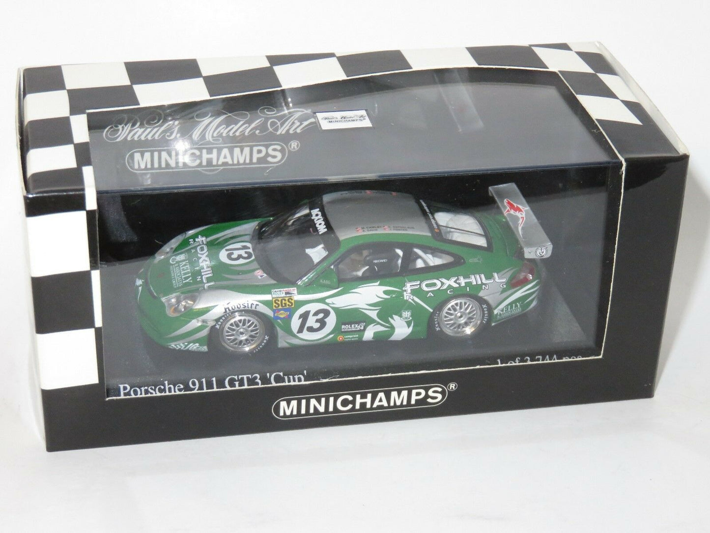 Minichamps 1:43 Porsche 911 GT3 Cawley/Davis/Espenlaub/Foster #13 Team Foxhill Racing 24H Daytona 2004 400046213