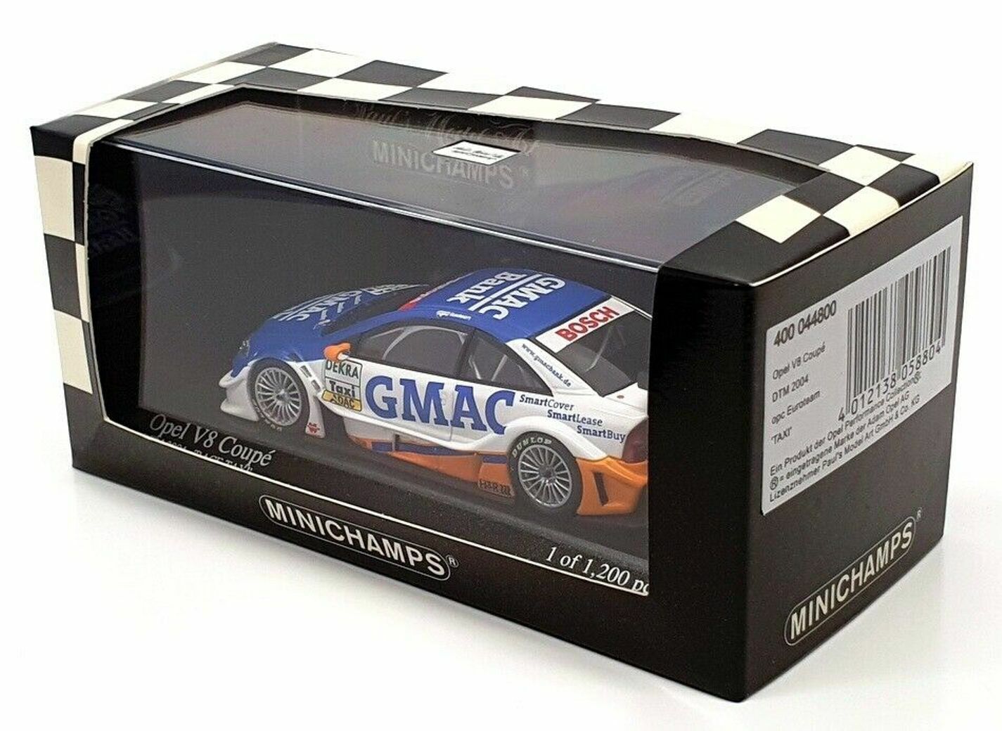 Minichamps 1:43 Opel V8 Coupe GMAC OPC Euroteam Race Taxi DTM 2004 400044800