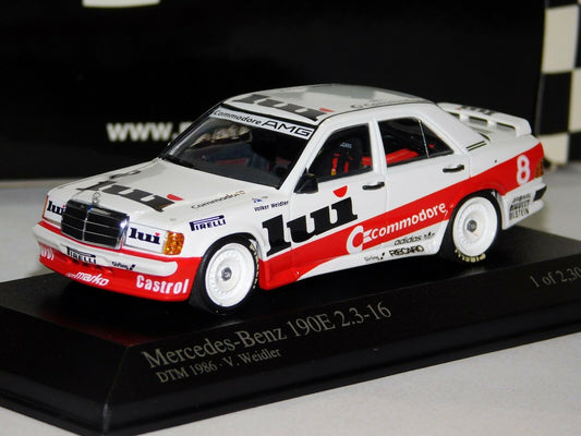 Minichamps 1:43 Mercedes-Benz 190E 2.3-16 Commodore - Volker Weidler - Team Marko RSM - #8 DTM 1986 400863508