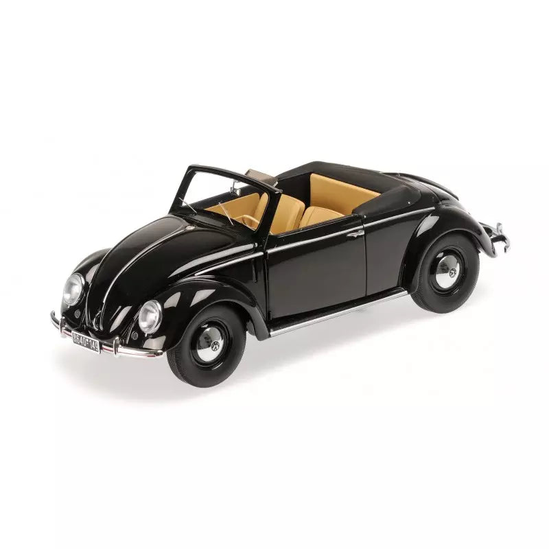 Minichamps 1:18 Volkswagen Beetle 1200 Cabriolet Hebmueller 1949 Black 107054232